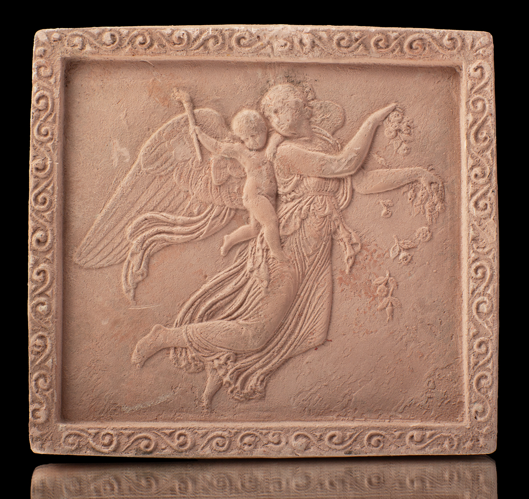 Placa de yeso con ángel