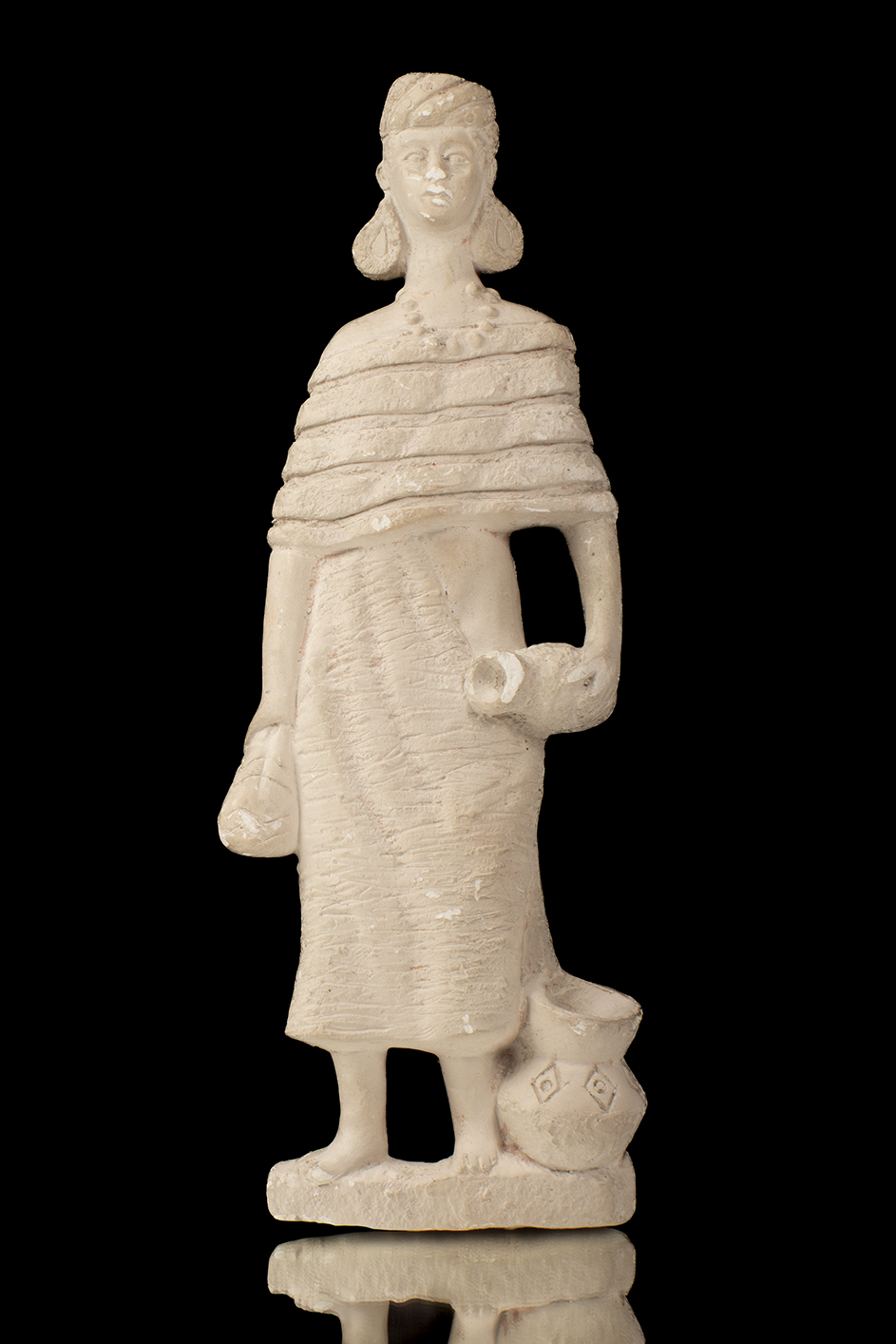 Cabeza de yeso de persona africana